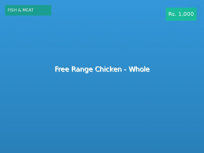 Free Range Chicken - Whole