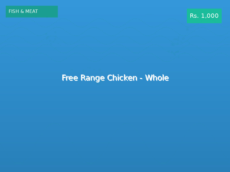 Free Range Chicken - Whole