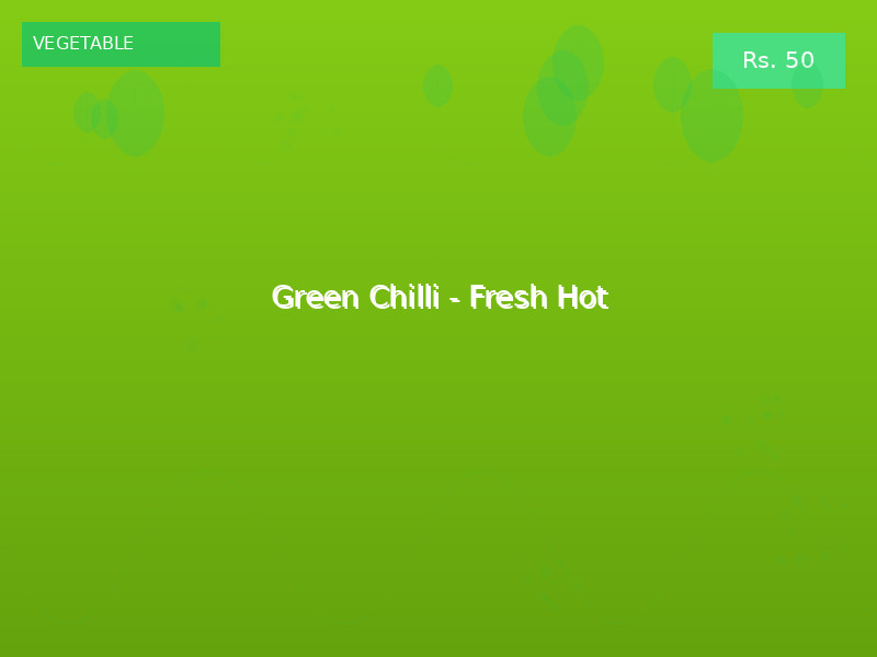 Green Chilli - Fresh Hot