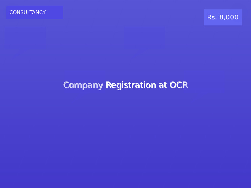 Company Registration at OCR