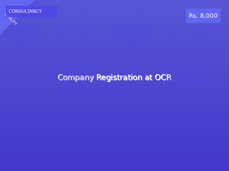 Company Registration at OCR