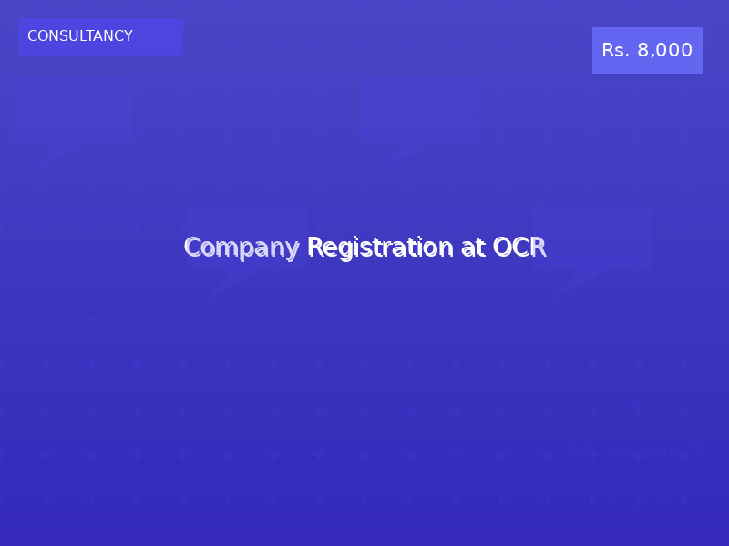Company Registration at OCR