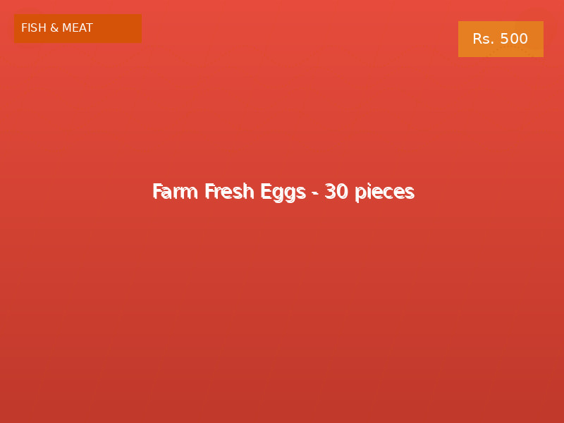 Farm Fresh Eggs - 30 pieces