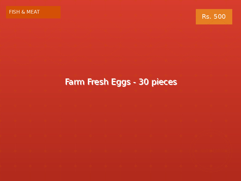 Farm Fresh Eggs - 30 pieces