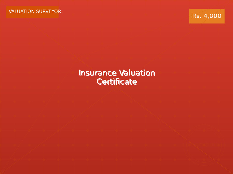 Insurance Valuation Certificate