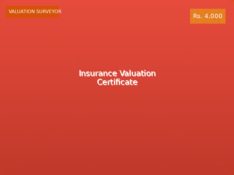Insurance Valuation Certificate