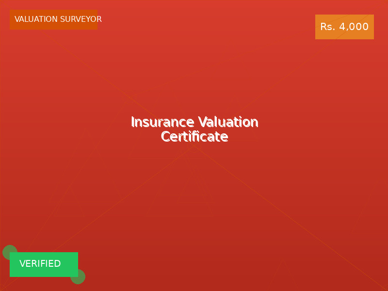 Insurance Valuation Certificate