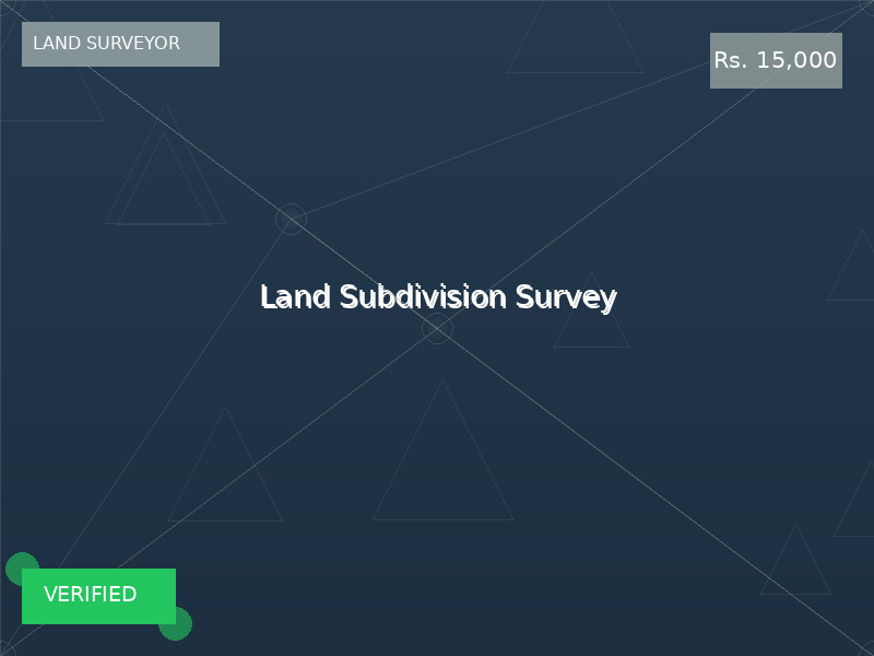 Land Subdivision Survey