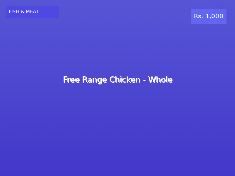 Free Range Chicken - Whole