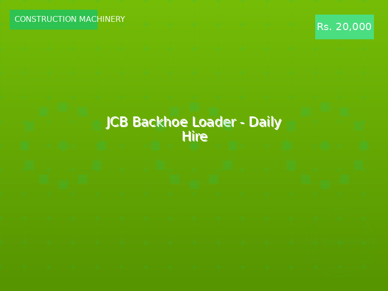 JCB Backhoe Loader - Daily Hire