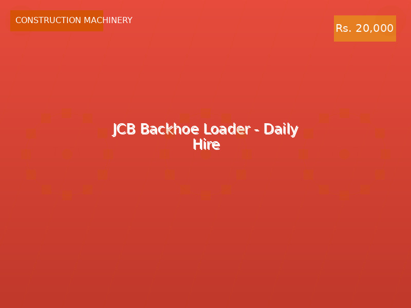 JCB Backhoe Loader - Daily Hire