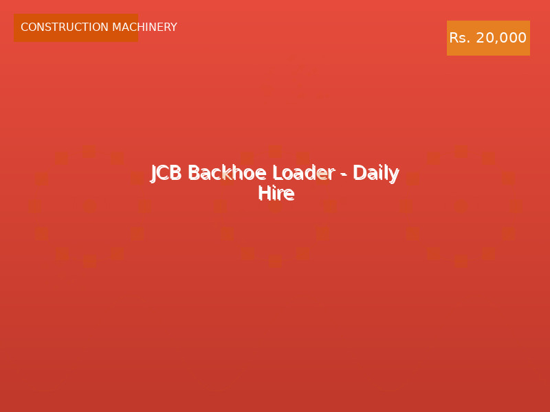 JCB Backhoe Loader - Daily Hire
