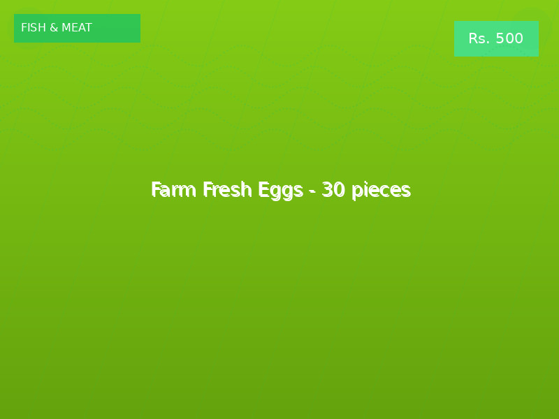 Farm Fresh Eggs - 30 pieces