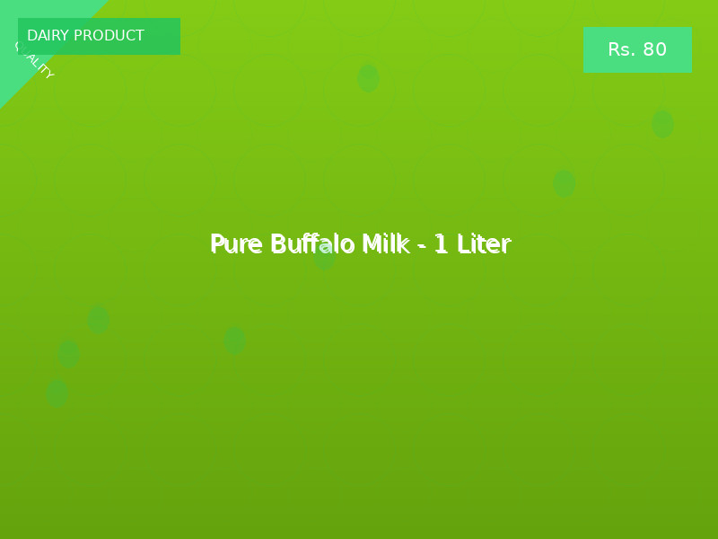 Pure Buffalo Milk - 1 Liter