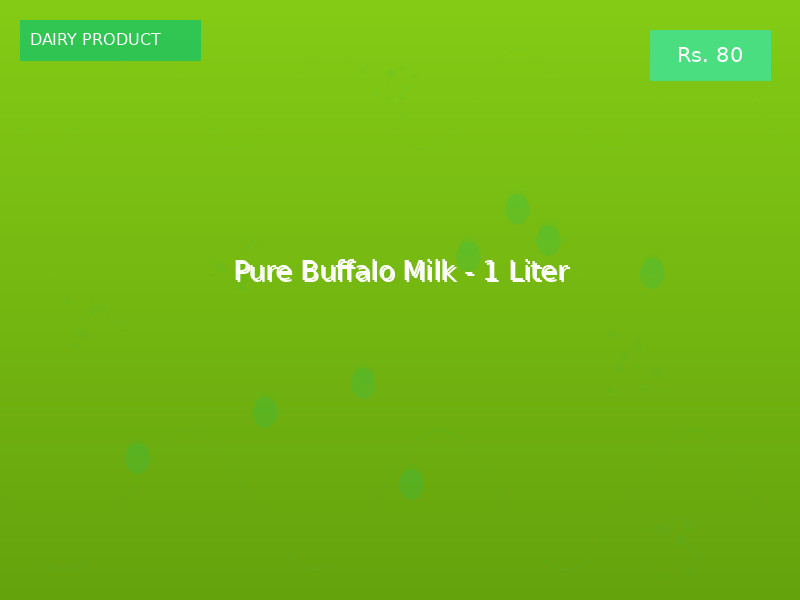 Pure Buffalo Milk - 1 Liter