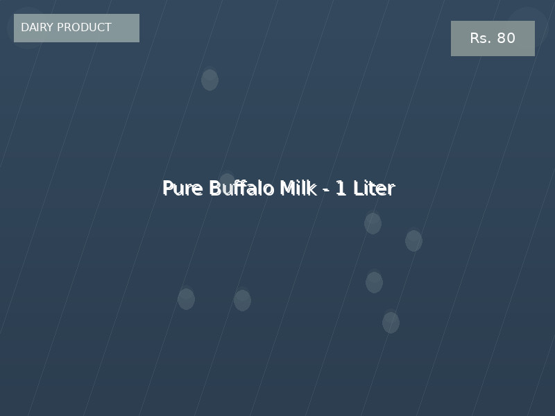Pure Buffalo Milk - 1 Liter