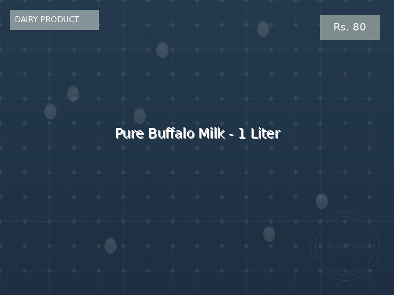 Pure Buffalo Milk - 1 Liter