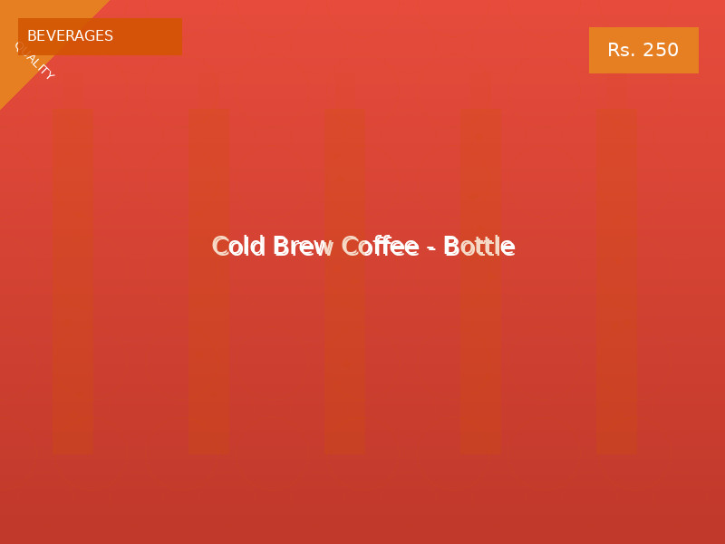 Cold Brew Coffee - Bottle