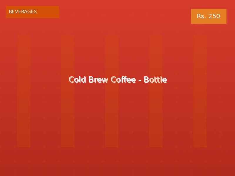 Cold Brew Coffee - Bottle