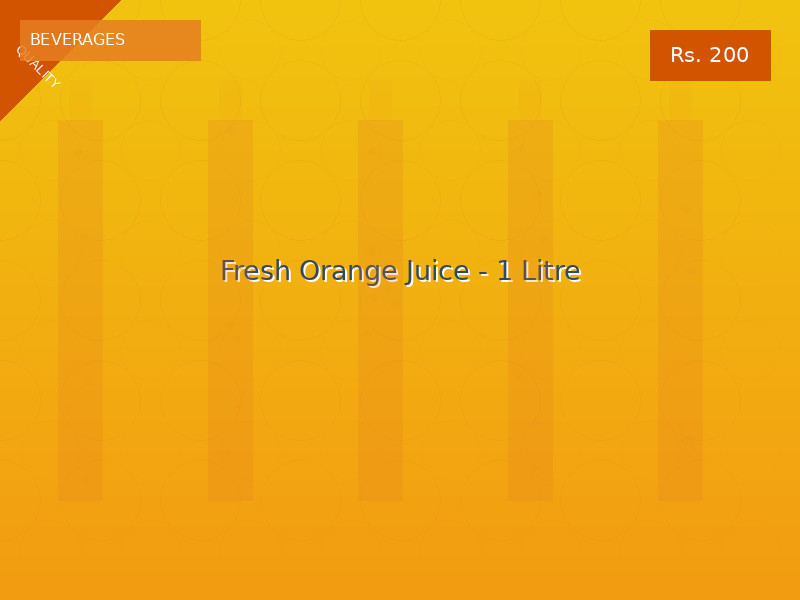 Fresh Orange Juice - 1 Litre