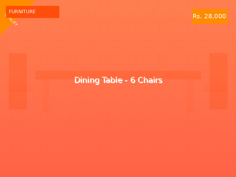 Dining Table - 6 Chairs