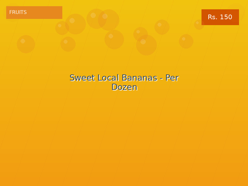Sweet Local Bananas - Per Dozen