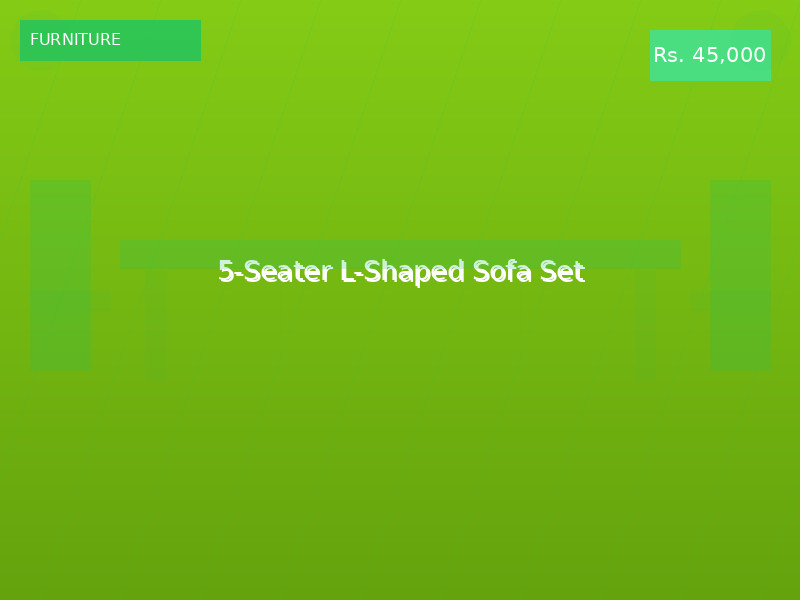 5-Seater L-Shaped Sofa Set