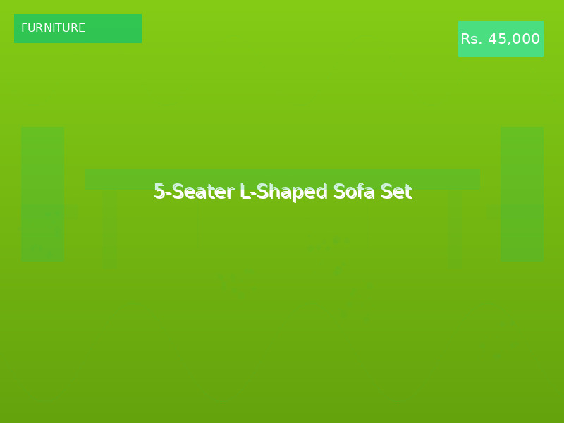 5-Seater L-Shaped Sofa Set