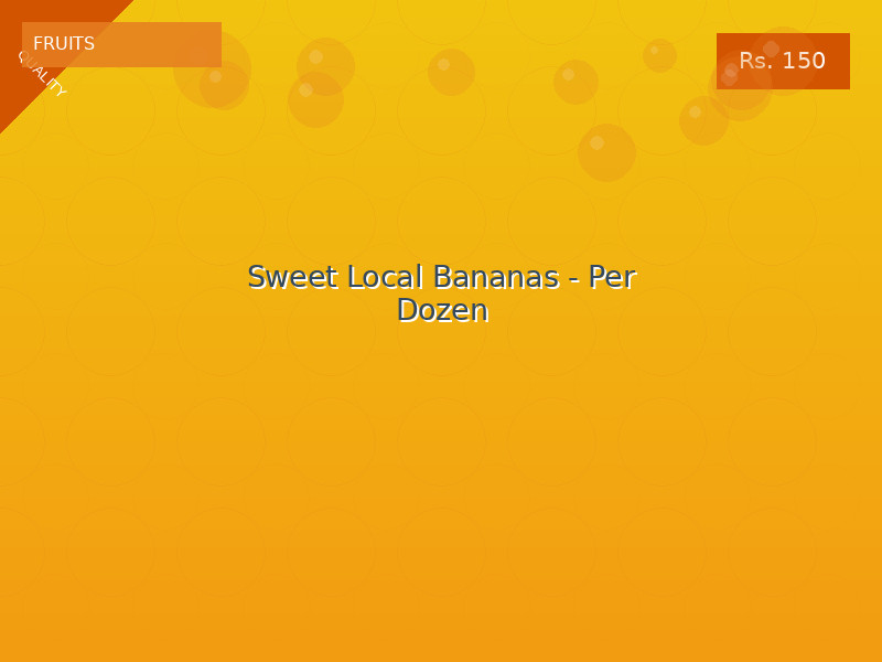 Sweet Local Bananas - Per Dozen