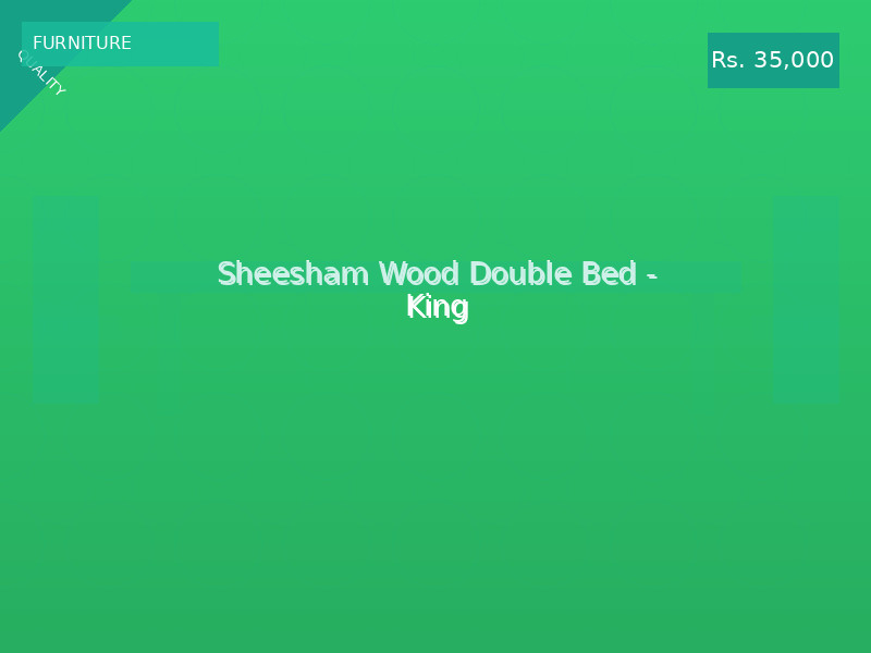 Sheesham Wood Double Bed - King