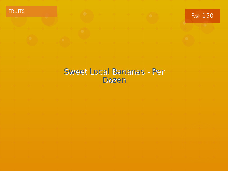 Sweet Local Bananas - Per Dozen