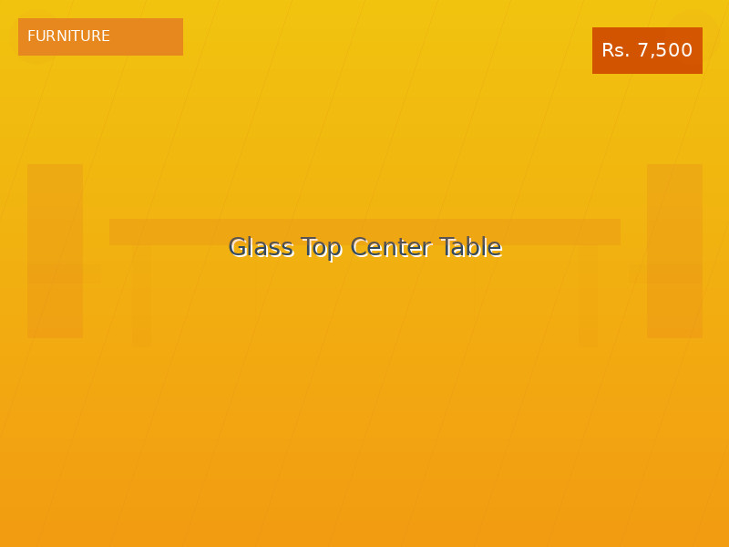 Glass Top Center Table
