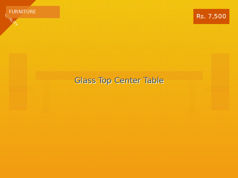 Glass Top Center Table