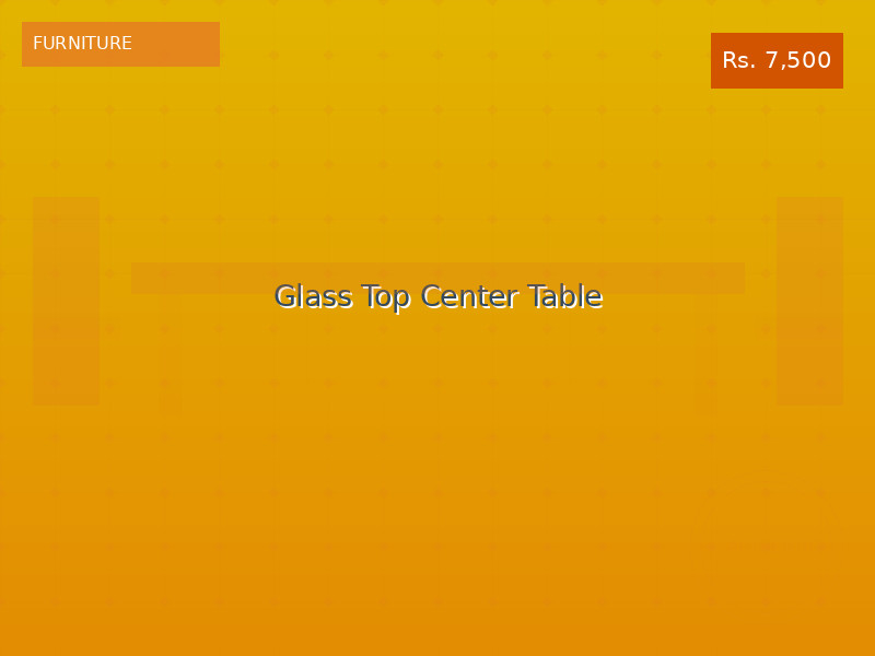 Glass Top Center Table