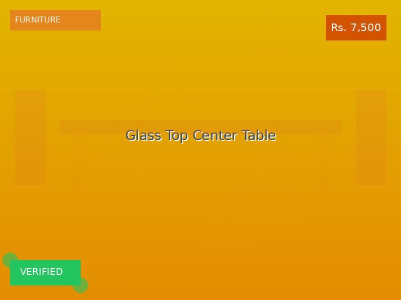 Glass Top Center Table