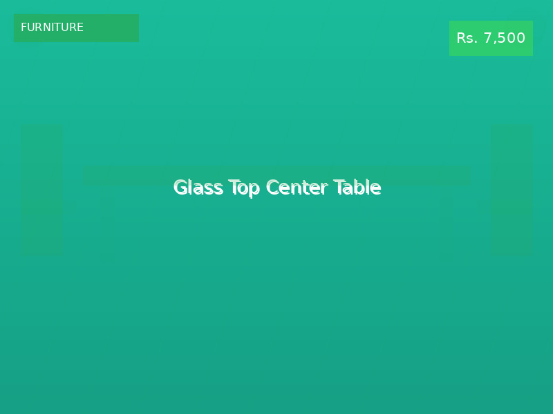 Glass Top Center Table
