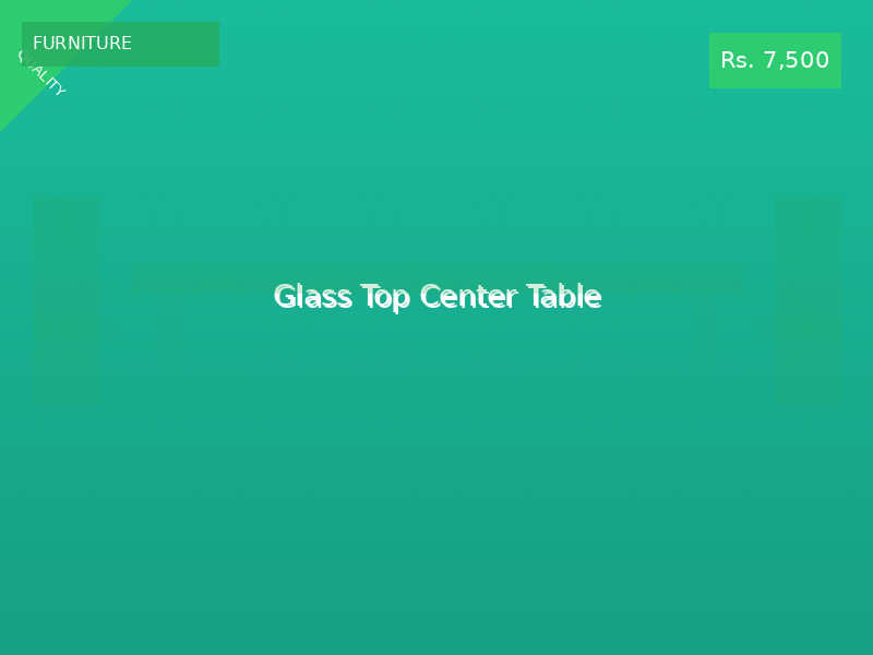 Glass Top Center Table