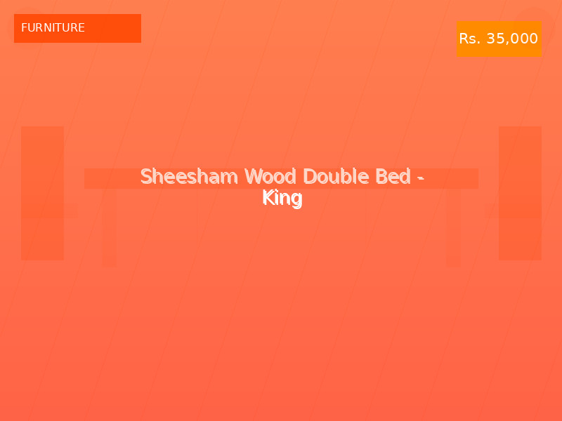 Sheesham Wood Double Bed - King