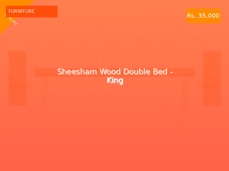 Sheesham Wood Double Bed - King