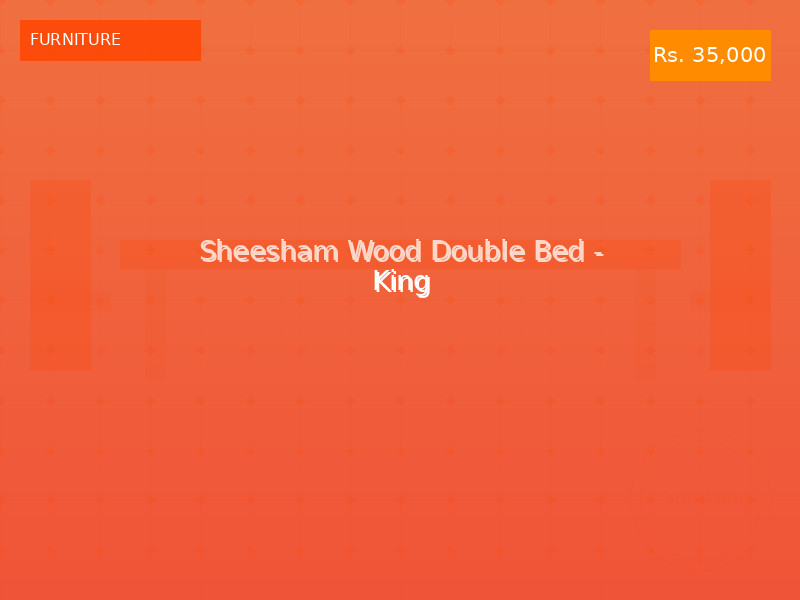 Sheesham Wood Double Bed - King