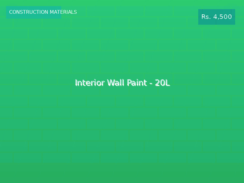 Interior Wall Paint - 20L