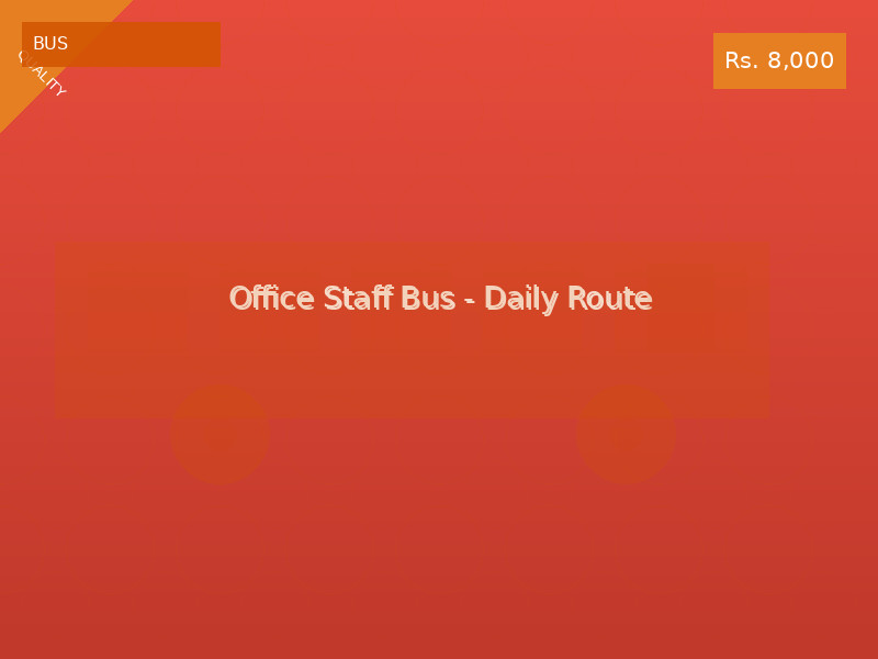 Office Staff Bus - Daily Route