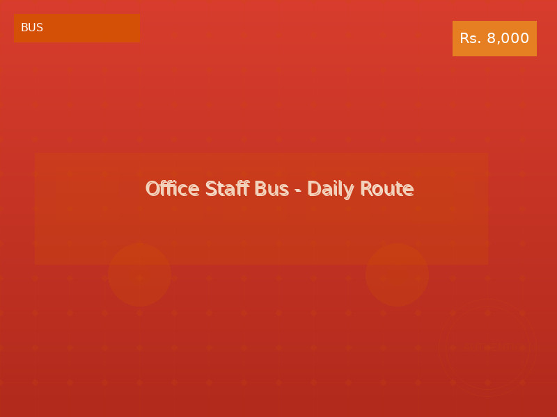 Office Staff Bus - Daily Route