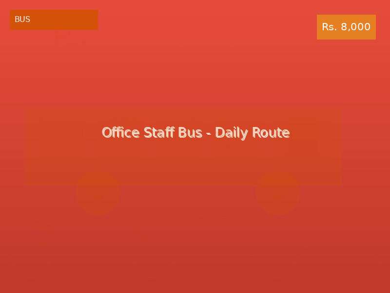 Office Staff Bus - Daily Route
