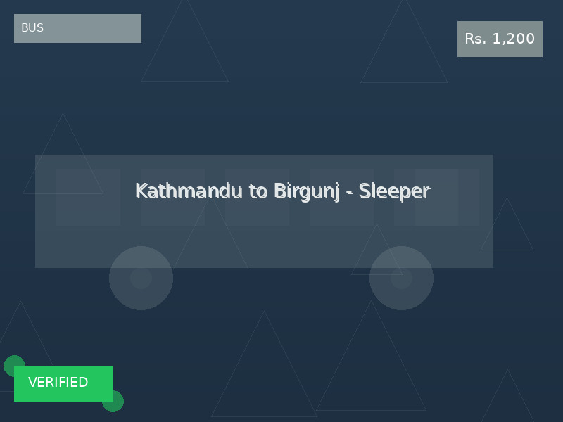 Kathmandu to Birgunj - Sleeper