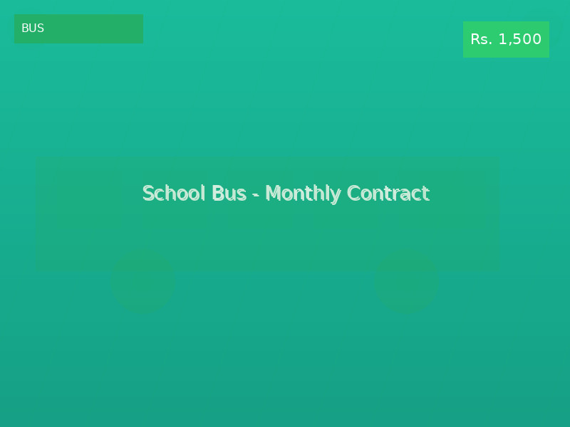 School Bus - Monthly Contract