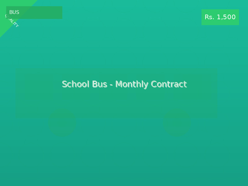 School Bus - Monthly Contract