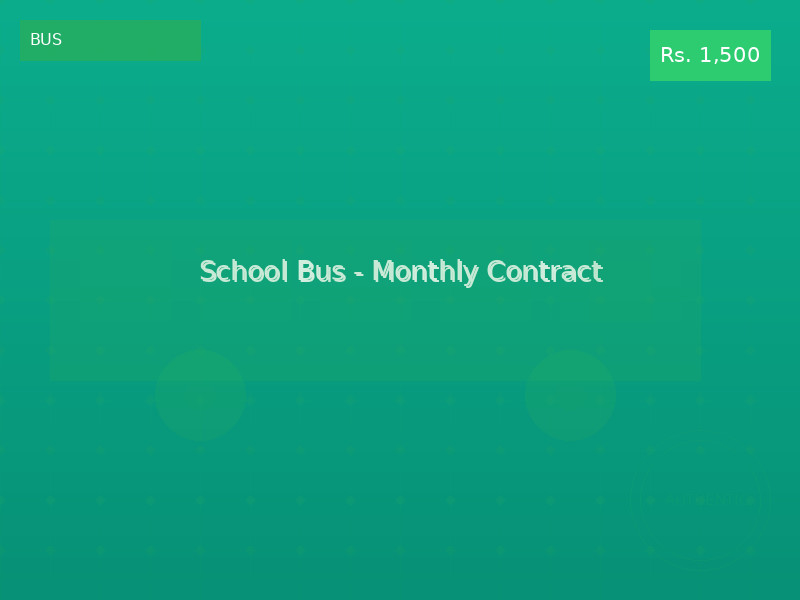 School Bus - Monthly Contract