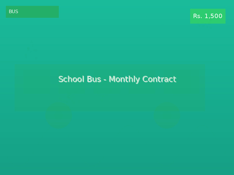 School Bus - Monthly Contract