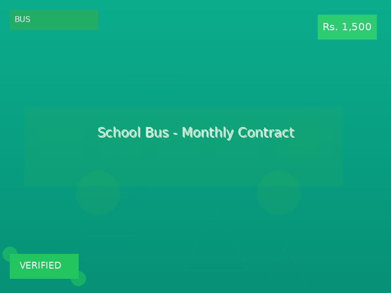 School Bus - Monthly Contract